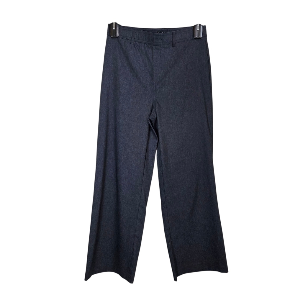 Nicole Miller Navy Wide Leg Trousers Size Small  Inseam 25"  Rise 11"  Waist 30"